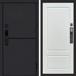 Входная дверь Termo-Door Смарт Тренд Black - Марсель Белый софт