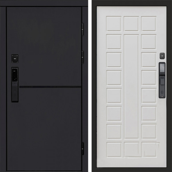 Входная дверь Termo-Door Смарт Тренд Black - Престиж бежевый матовый