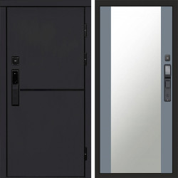 Входная дверь Termo-Door Смарт Тренд Black - Зеркало Grey Софт