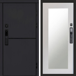 Входная дверь Termo-Door Смарт Тренд Black - Зеркало Триумф лиственница