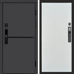 Входная дверь Termo-Door Смарт Тренд Графит - Flat Белый софт