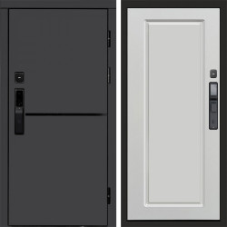 Входная дверь Termo-Door Смарт Тренд Графит - Гранд Белый софт