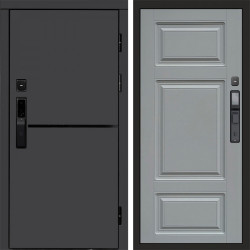 Входная дверь Termo-Door Смарт Тренд Графит - Лион Grey софт