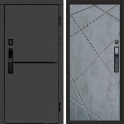 Входная дверь Termo-Door Смарт Тренд Графит - Лучи бетон темный