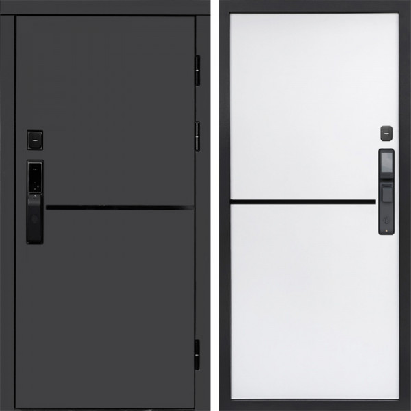 Входная дверь Termo-Door Смарт Тренд Графит - Нео White