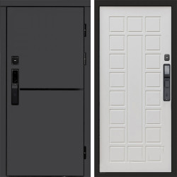 Входная дверь Termo-Door Смарт Тренд Графит - Престиж бежевый матовый