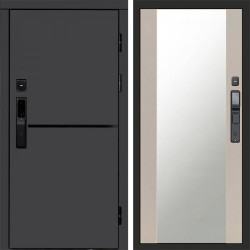 Входная дверь Termo-Door Смарт Тренд Графит - Зеркало Слоновая кость