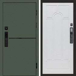 Входная дверь Termo-Door Смарт Тренд Green - Арка белое дерево