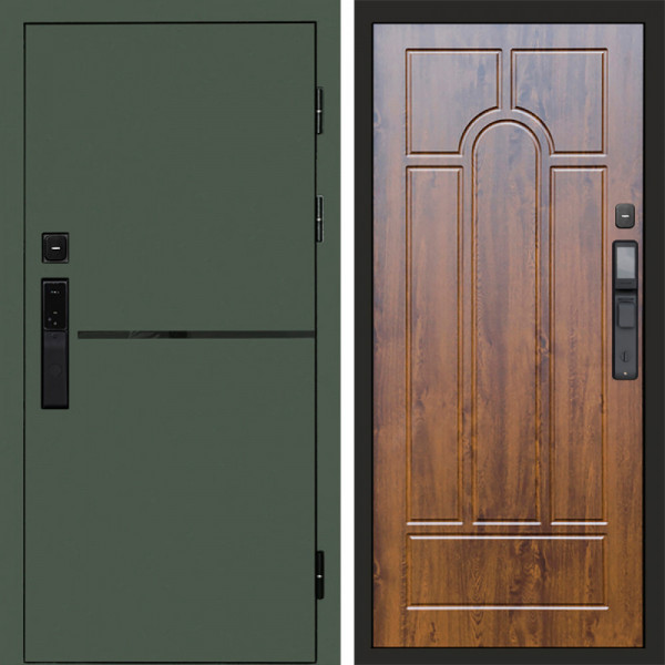 Входная дверь Termo-Door Смарт Тренд Green - Арка дуб