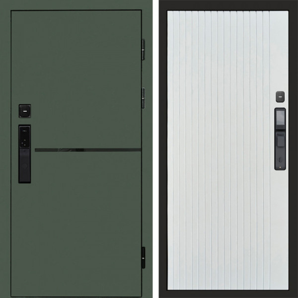Входная дверь Termo-Door Смарт Тренд Green - Flat Белый софт