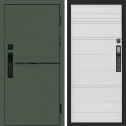 Входная дверь Termo-Door Смарт Тренд Green - Лучи White line