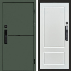 Входная дверь Termo-Door Смарт Тренд Green - Марсель Белый софт