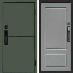 Входная дверь Termo-Door Смарт Тренд Green - Марсель Grey софт