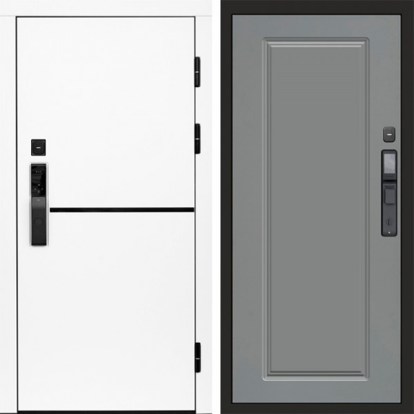Входная дверь Termo-Door Смарт Тренд White - Гранд Grey софт