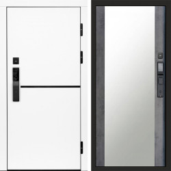 Входная дверь Termo-Door Смарт Тренд White - Зеркало бетон темный
