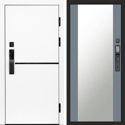 Входная дверь Termo-Door Смарт Тренд White - Зеркало Grey Софт