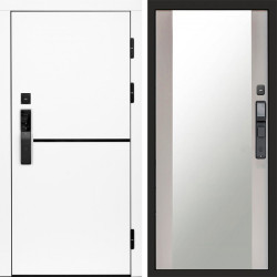Входная дверь Termo-Door Смарт Тренд White - Зеркало лиственница