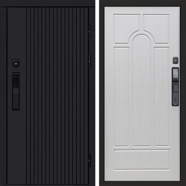 Входная дверь Termo-Door Смарт Твист Black - Арка лиственница