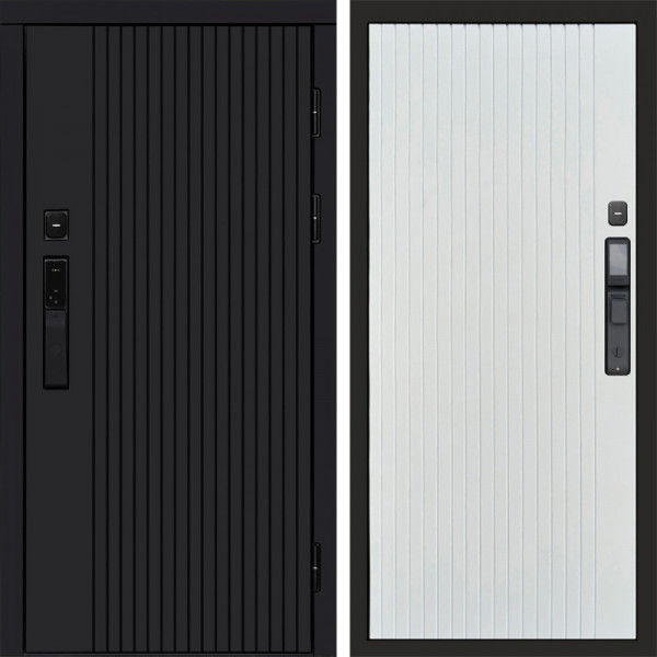 Входная дверь Termo-Door Смарт Твист Black - Flat Белый софт