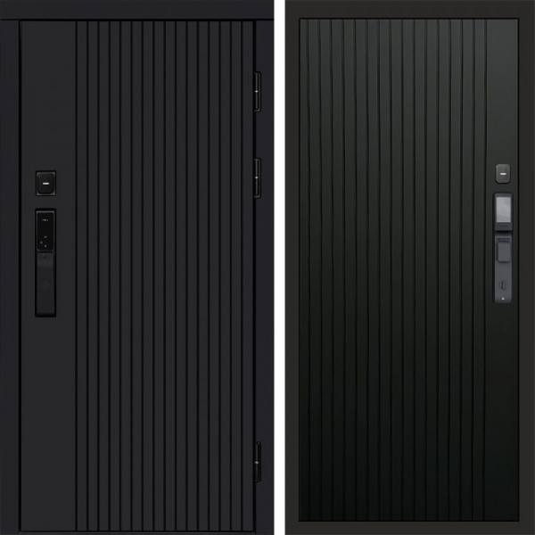Входная дверь Termo-Door Смарт Твист Black - Flat Черный кварц