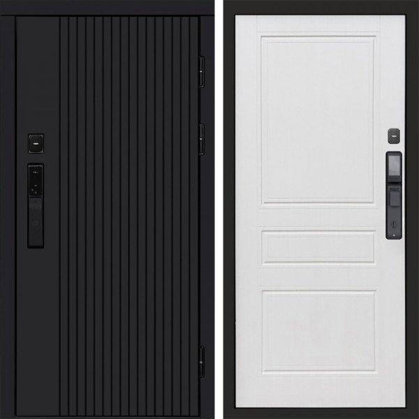 Входная дверь Termo-Door Смарт Твист Black - Классика белое дерево