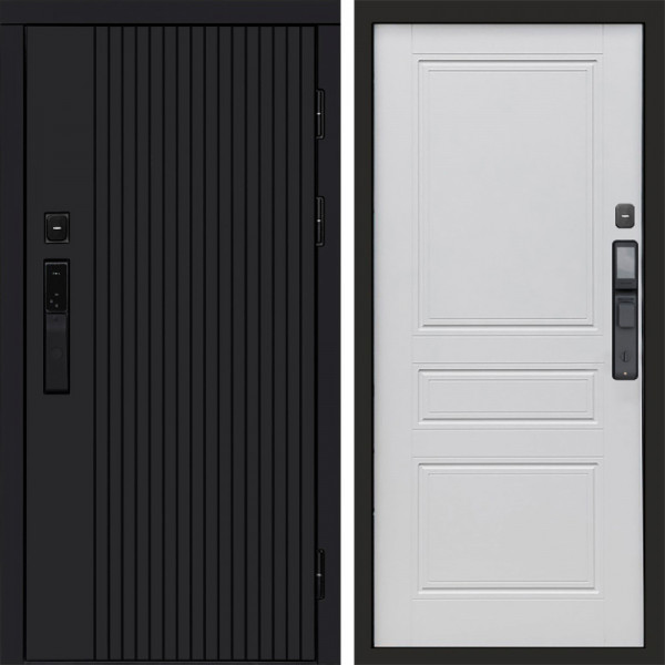 Входная дверь Termo-Door Смарт Твист Black - Классика белый матовый