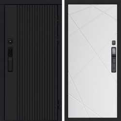 Входная дверь Termo-Door Смарт Твист Black - Лучи белый
