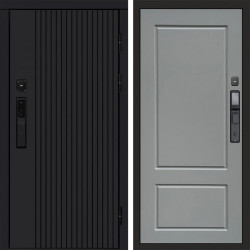 Входная дверь Termo-Door Смарт Твист Black - Марсель Grey софт