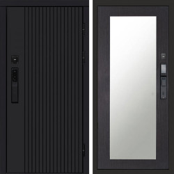 Входная дверь Termo-Door Смарт Твист Black - Зеркало Триумф венге