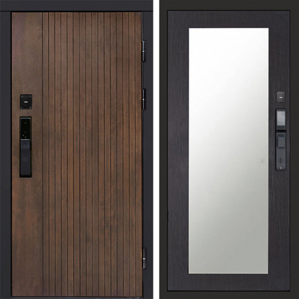 Входная дверь Termo-Door Смарт Твист Ультра - Зеркало Триумф венге