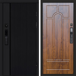 Входная дверь Termo-Door Смарт Урбан Black - Арка дуб