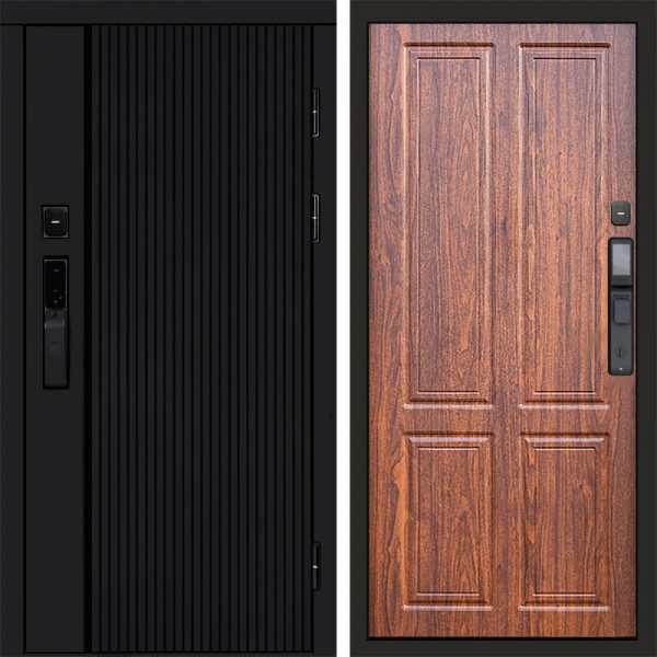 Входная дверь Termo-Door Смарт Урбан Black - Без серии Орех стандарт