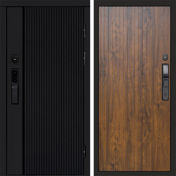 Входная дверь Termo-Door Смарт Урбан Black - Flat Дуб
