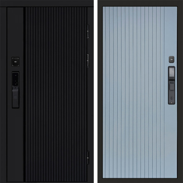 Входная дверь Termo-Door Смарт Урбан Black - Flat Grey софт