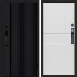 Входная дверь Termo-Door Смарт Урбан Black - Горизонт белый