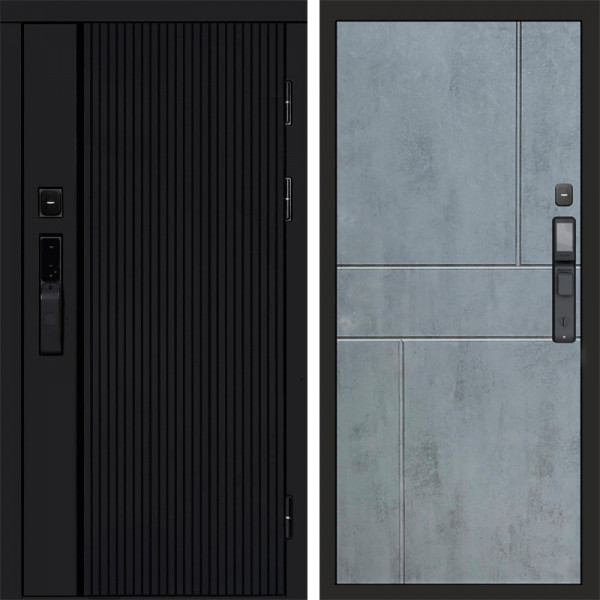 Входная дверь Termo-Door Смарт Урбан Black - Горизонт бетон темный