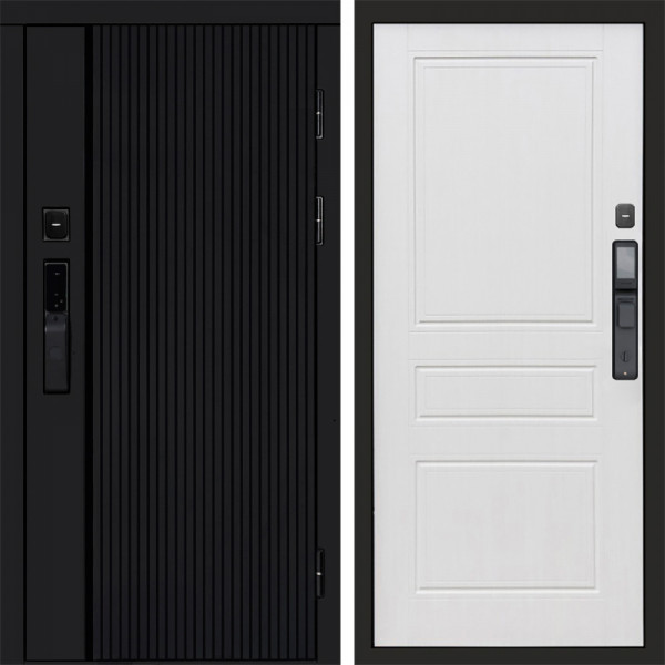 Входная дверь Termo-Door Смарт Урбан Black - Классика белое дерево
