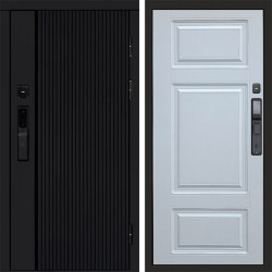 Входная дверь Termo-Door Смарт Урбан Black - Лион Белый софт