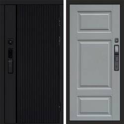 Входная дверь Termo-Door Смарт Урбан Black - Лион Grey софт