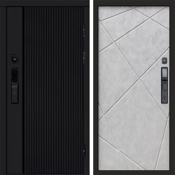 Входная дверь Termo-Door Смарт Урбан Black - Лучи бетон светлый