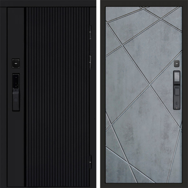 Входная дверь Termo-Door Смарт Урбан Black - Лучи бетон темный