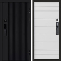 Входная дверь Termo-Door Смарт Урбан Black - Лучи White line