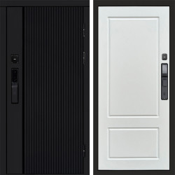 Входная дверь Termo-Door Смарт Урбан Black - Марсель Белый софт