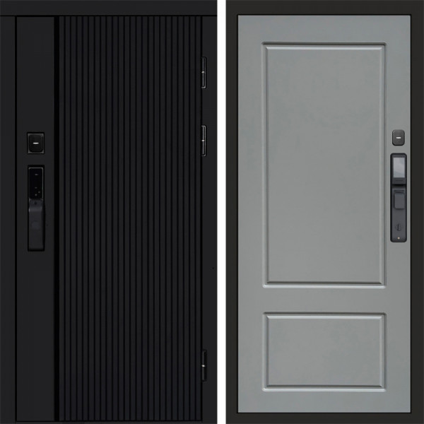 Входная дверь Termo-Door Смарт Урбан Black - Марсель Grey софт