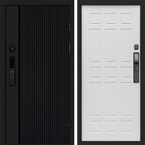 Входная дверь Termo-Door Смарт Урбан Black - Спарта белое дерево