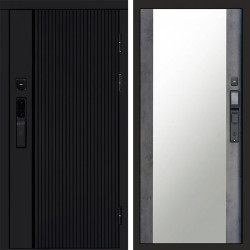 Входная дверь Termo-Door Смарт Урбан Black - Зеркало бетон темный