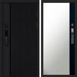 Входная дверь Termo-Door Смарт Урбан Black - Зеркало Фацет Черный кварц+тонировка серая