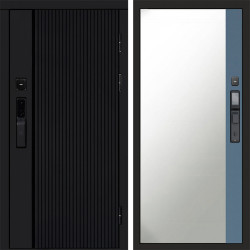 Входная дверь Termo-Door Смарт Урбан Black - Зеркало Фацет Grey софт
