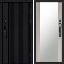 Входная дверь Termo-Door Смарт Урбан Black - Зеркало лиственница