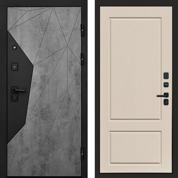 Входная дверь Termo-Door Авангард Бетон - Марсель Слоновая кость